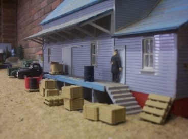 grain storage model railroad station