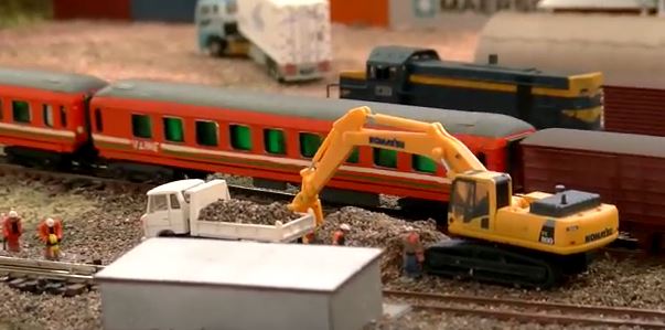 track work on model railway