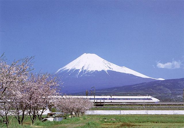 Mount Fuji Japan with High Speed Train